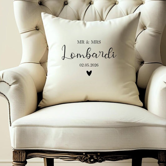 Personalised Mr & Mrs Wedding Cushion | Mr and Mr | Mrs and Mrs