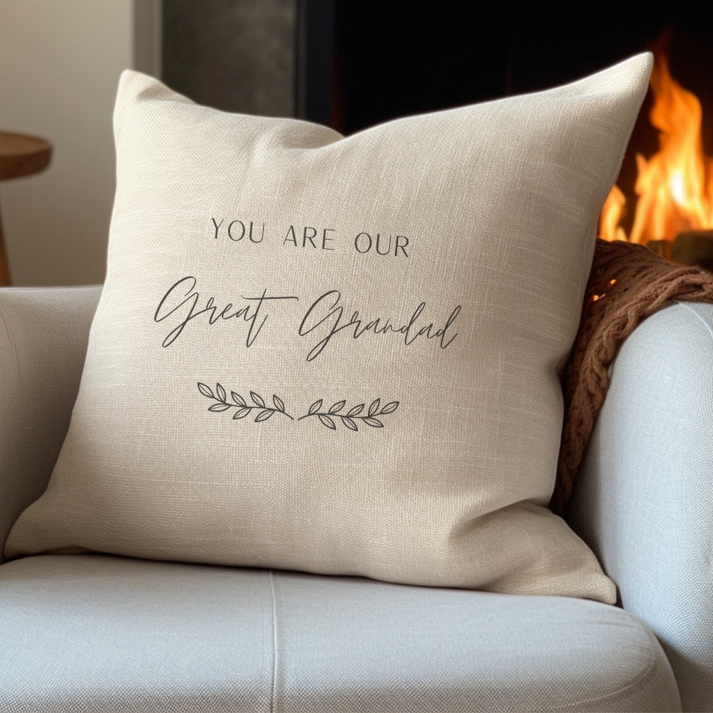 Personalised Great Grandad Cushion