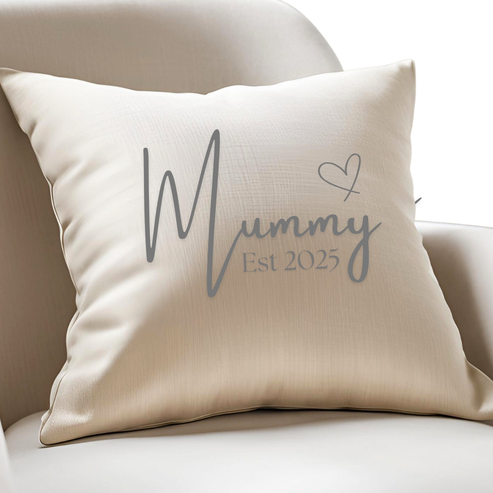 Mummy Est. 2025 Cushion