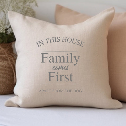 Personalised Family Comes First Cushion-0
