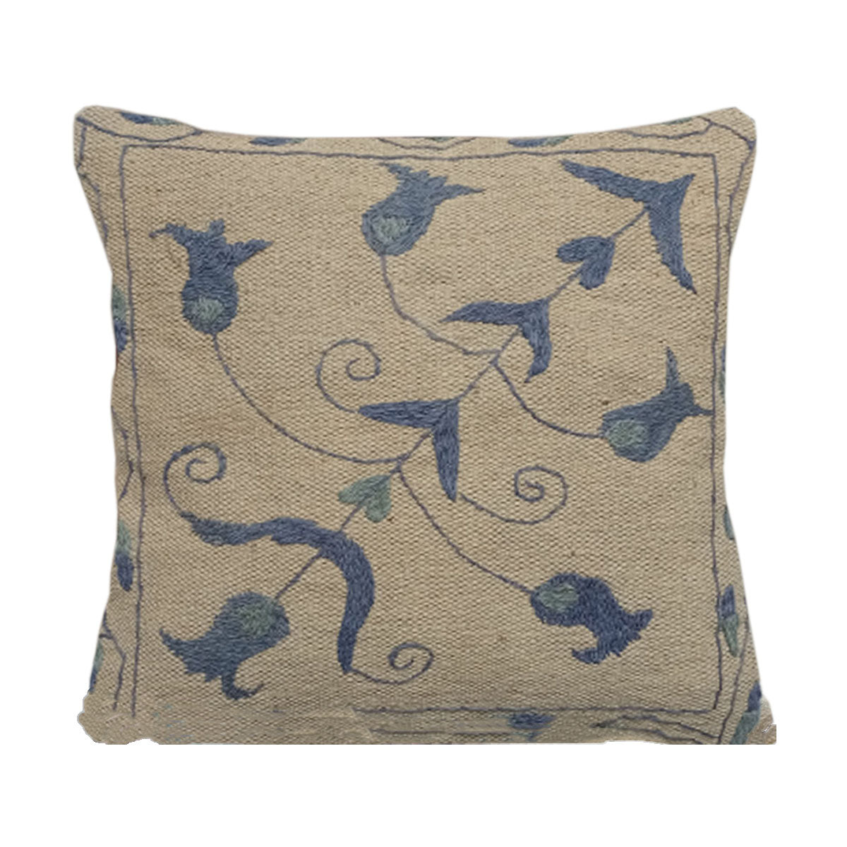 Embroidered Woolen Pine Cone  Cushion Cover-2