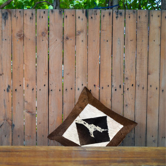 Cowhide- Leather- Sisal- Cushion -Cover