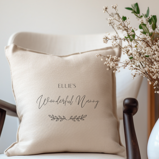 Personalised Wonderful Nanny Cushion