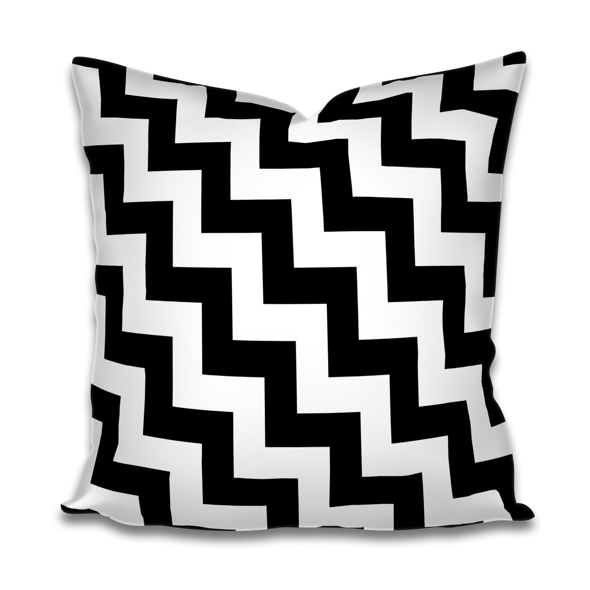 Zig Zag Cushion Cover 18 x 18 inch, poly Cotton texture mix , pure white